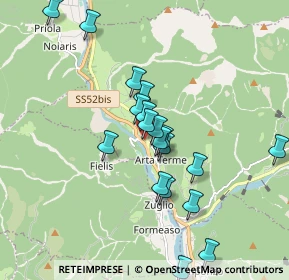 Mappa Via Avosacco, 33022 Arta Terme UD, Italia (1.7935)