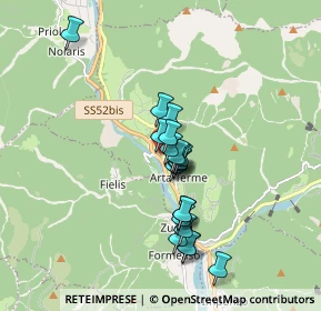 Mappa Via Avosacco, 33022 Arta Terme UD, Italia (1.374)