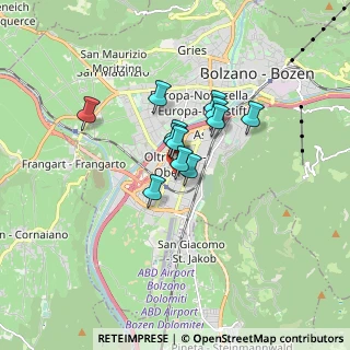 Mappa Via Toni Ebner, 39100 Bolzano BZ, Italia (1.07)