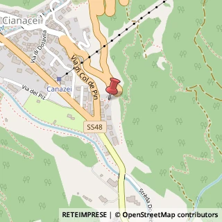 Mappa Streda de Col de Pin, 11, 38032 Canazei, Trento (Trentino-Alto Adige)