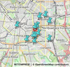 Mappa 20135 Milano MI, Italia (1.21667)