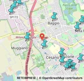 Mappa Via dei Larici, 20152 Milano MI, Italia (1.55133)