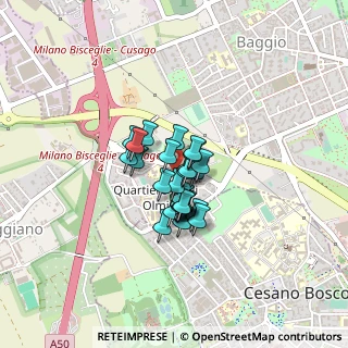 Mappa Via dei Larici, 20152 Milano MI, Italia (0.23929)