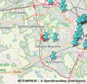 Mappa Via dei Larici, 20152 Milano MI, Italia (5.9715)