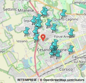 Mappa Via dei Larici, 20152 Milano MI, Italia (1.6295)