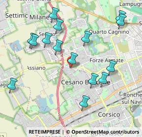 Mappa Via dei Larici, 20152 Milano MI, Italia (2.16267)