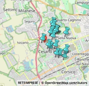 Mappa Via dei Larici, 20152 Milano MI, Italia (1.23611)