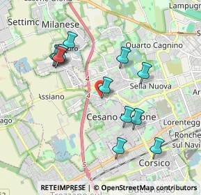 Mappa Via dei Larici, 20152 Milano MI, Italia (1.86833)
