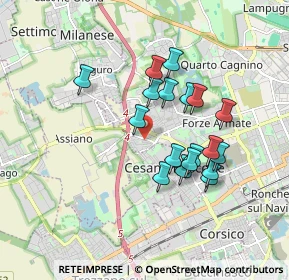 Mappa Via dei Larici, 20152 Milano MI, Italia (1.52611)