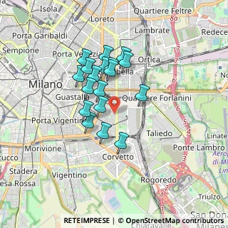 Mappa 20137 Milano MI, Italia (1.36944)