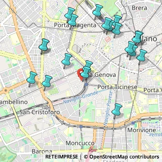 Mappa Via Vincenzo Forcella, 20123 Milano MI, Italia (1.2545)