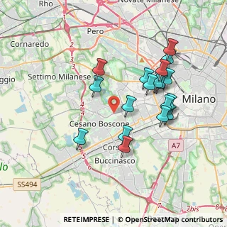 Mappa Via Ferruccio Parri, 20147 Milano MI, Italia (3.49556)