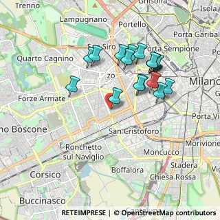 Mappa Via Donati Mario, 20146 Milano MI, Italia (1.72167)