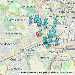 Mappa Via Donati Mario, 20146 Milano MI, Italia (1.52556)