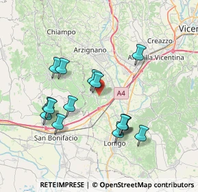 Mappa Località Monte Sorio, 36053 Gambellara VI, Italia (7.122)