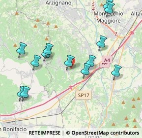 Mappa Località Monte Sorio, 36054 Montebello vicentino VI, Italia (4.26308)