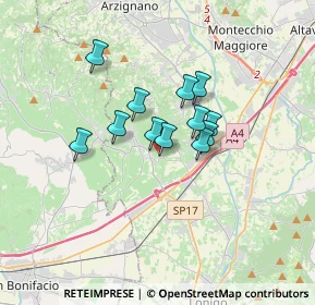 Mappa Località Monte Sorio, 36054 Montebello vicentino VI, Italia (2.2925)