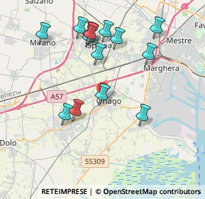 Mappa Via Monte Tinisa, 30034 Mira VE, Italia (3.93143)