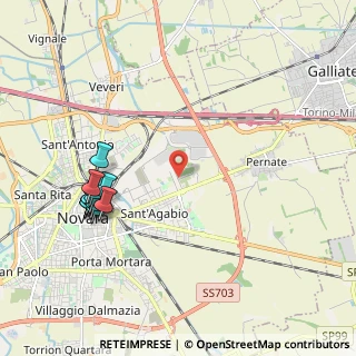 Mappa Viale Gherzi, 28100 Novara NO, Italia (2.28667)