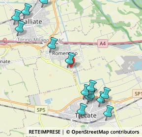 Mappa Via Trecate, 28068 Romentino NO, Italia (2.64733)