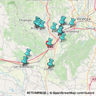 Mappa Via Piave, 36054 Montebello Vicentino VI, Italia (7.5915)