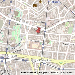 Mappa Via Cosimo del Fante, 8, 20122 Milano, Milano (Lombardia)