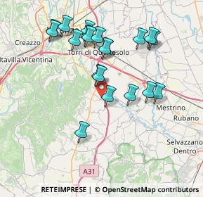 Mappa Via S. Gaetano, 36023 Longare VI, Italia (7.464)