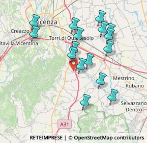 Mappa Via S. Gaetano, 36023 Longare VI, Italia (7.30938)