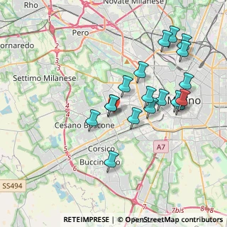 Mappa Piazza S. Giovanni Battista alla Creta, 20147 Milano MI, Italia (3.72444)