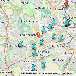 Mappa Piazza S. Giovanni Battista alla Creta, 20147 Milano MI, Italia (2.69444)