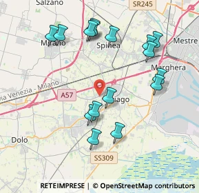 Mappa Via Val di Sieve, 30034 Mira VE, Italia (4.03438)