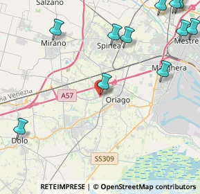 Mappa Via Val di Sieve, 30034 Mira VE, Italia (6.29333)