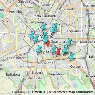 Mappa Via Giuseppe Mercalli, 20121 Milano MI, Italia (1.33857)
