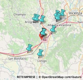 Mappa 36054 Montebello vicentino VI, Italia (6.06385)