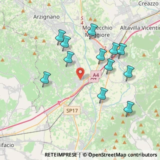 Mappa 36054 Montebello vicentino VI, Italia (3.94917)