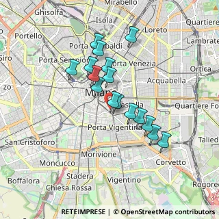 Mappa Via Francesco Sforza, 20121 Milano MI, Italia (1.45188)