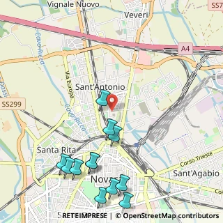 Mappa Via San Rocco, 28100 Novara NO, Italia (1.33667)