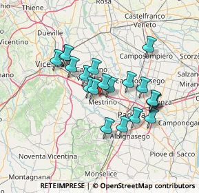 Mappa Via Paolo VI, 35035 Mestrino PD, Italia (11.374)