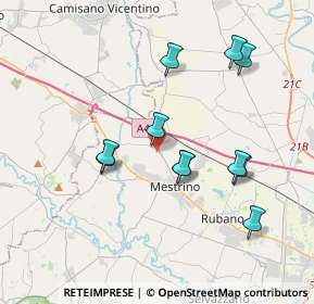 Mappa Via Paolo VI, 35035 Mestrino PD, Italia (3.56)
