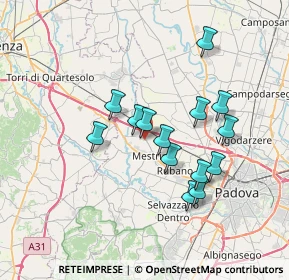 Mappa Via Paolo VI, 35035 Mestrino PD, Italia (6.06643)