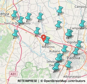 Mappa Via San Giovanni Battista, 35035 Mestrino PD, Italia (9.58)
