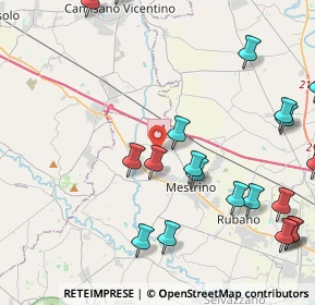 Mappa Via San Giovanni Battista, 35035 Mestrino PD, Italia (5.4435)