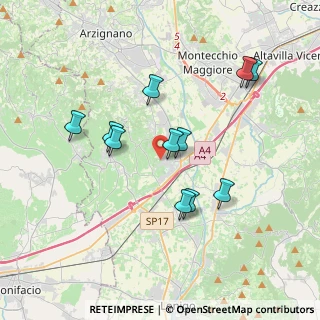 Mappa Via Alessandro Volta, 36054 Montebello Vicentino VI, Italia (3.41091)