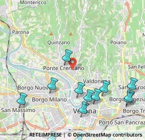 Mappa Via della Pace, 37124 Verona VR, Italia (2.81214)