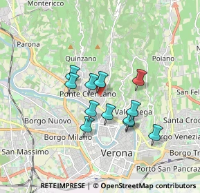 Mappa Via della Pace, 37124 Verona VR, Italia (1.35417)