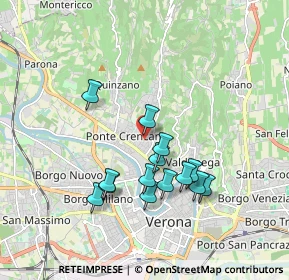 Mappa Via della Pace, 37124 Verona VR, Italia (1.635)