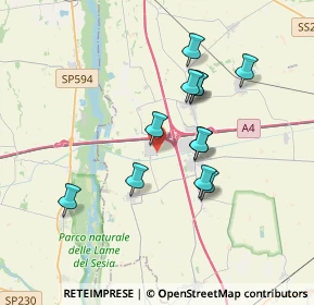 Mappa Str. per Vicolungo, 28060 Recetto NO, Italia (3.0725)