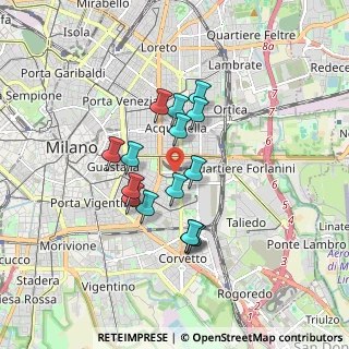 Mappa Via Cervignano, 20137 Milano MI, Italia (1.36333)