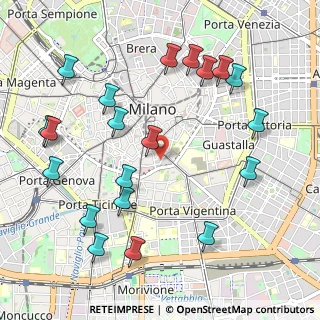 Mappa Via Lentasio, 20121 Milano MI, Italia (1.2085)