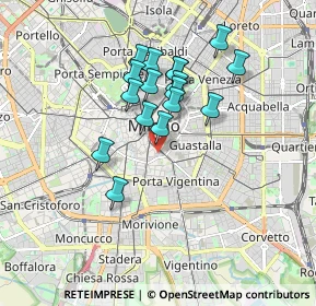 Mappa Via Lentasio, 20121 Milano MI, Italia (1.44706)